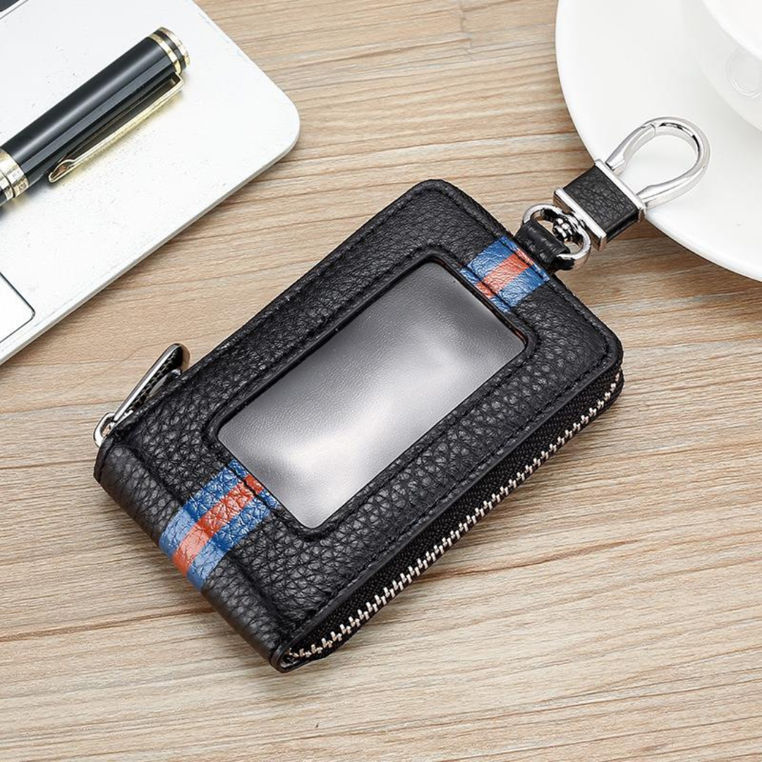全車種】RFID防止 リレーアタック対策 クロコデザイン フック付財布型