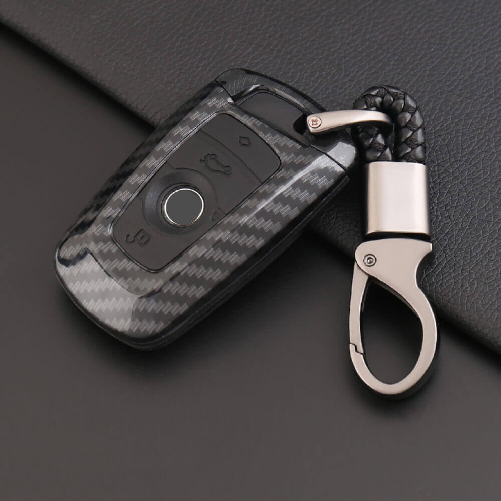 【BMW】バックル付きブラックカバーキーケース【2個セット】〔Bタイプ〕