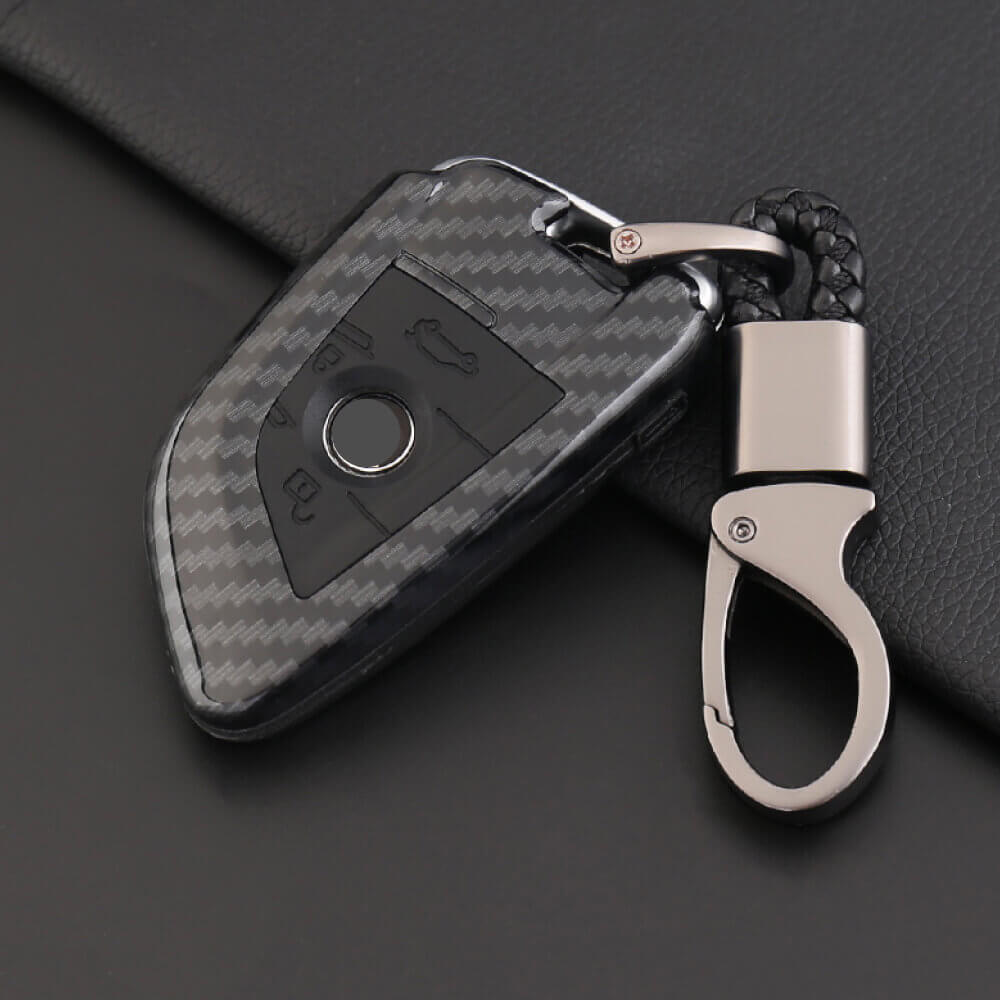 【BMW】バックル付きブラックカバーキーケース【2個セット】〔Aタイプ〕