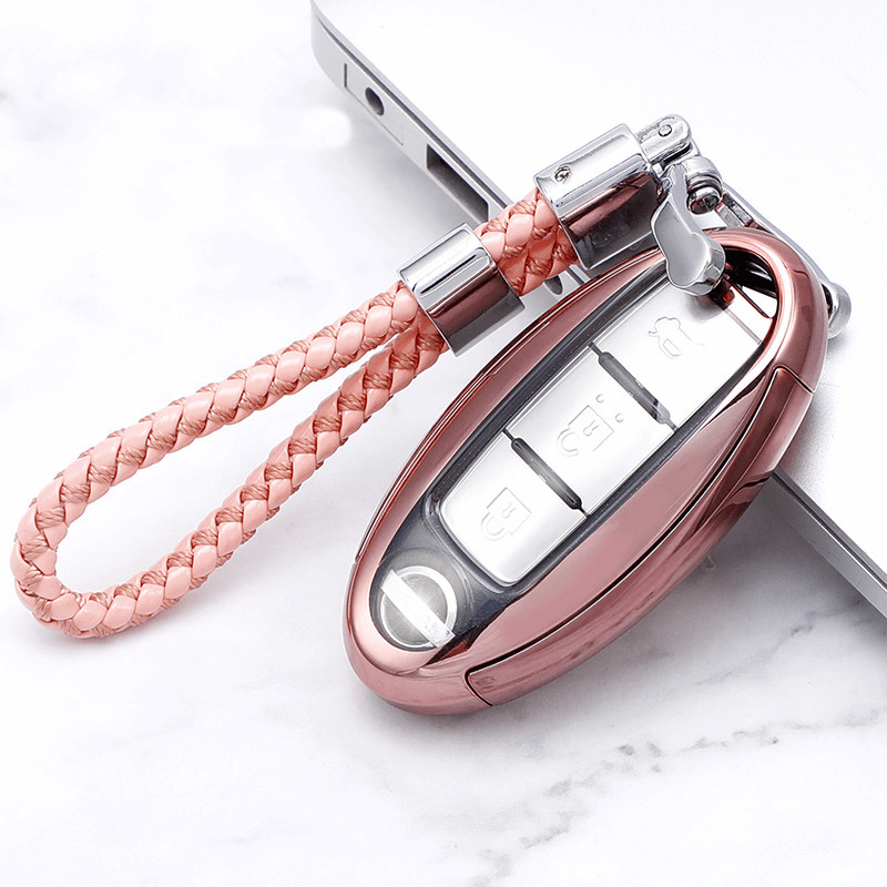 【日産】編み込みストラップ付きシャープデザインキーケース〔Aタイプ〕