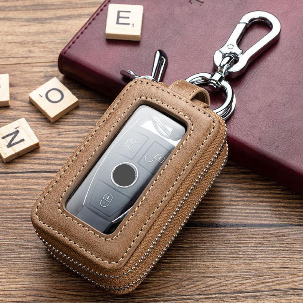 【全車種】2個収納レザースマートキーケース