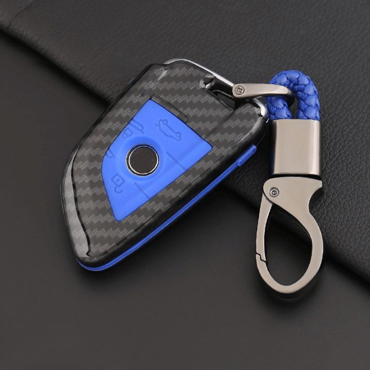 【BMW】バックル付きブラックカバーキーケース【2個セット】〔Aタイプ〕