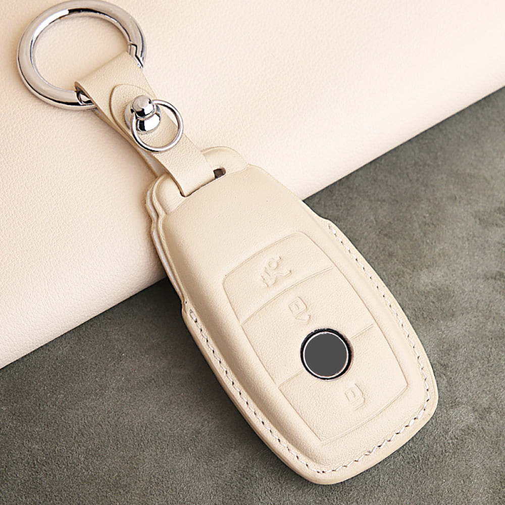 【ベンツ】レザーキーリング付きスマートキーケース〔Bタイプ〕