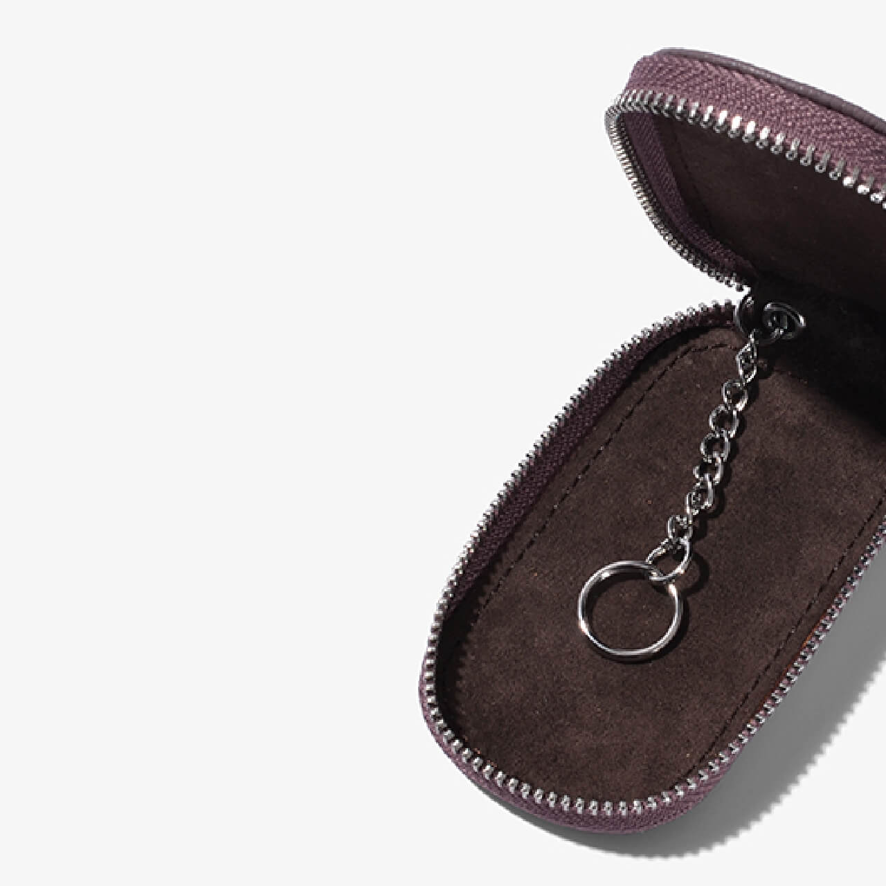 【全車種対応】レザーカラビナジッパースマートキーケース