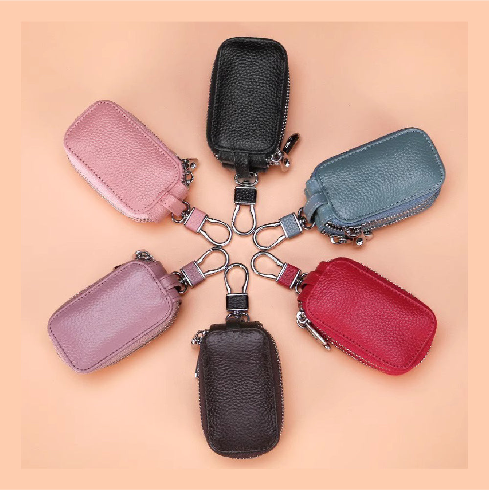 【全車種対応】2個収納ダブルジッパースマートキーケース