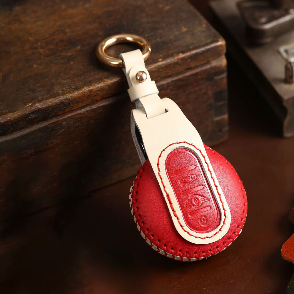 【MINI】アンティーク風レザーキーケース〔Aタイプ〕