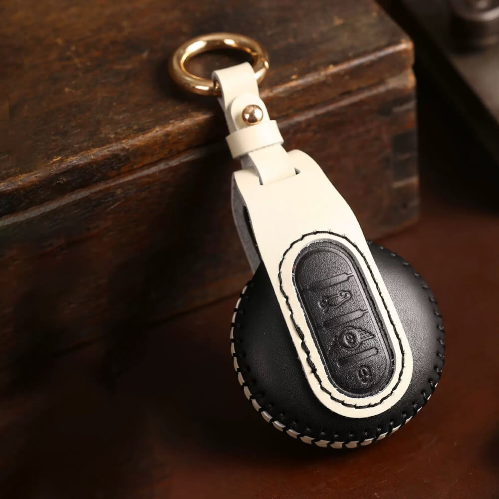 【MINI】アンティーク風レザーキーケース〔Aタイプ〕