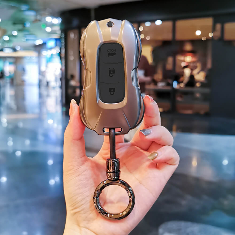 【日産】キーリング付きスポーツカー風メタリックキーケース 〔Bタイプ〕