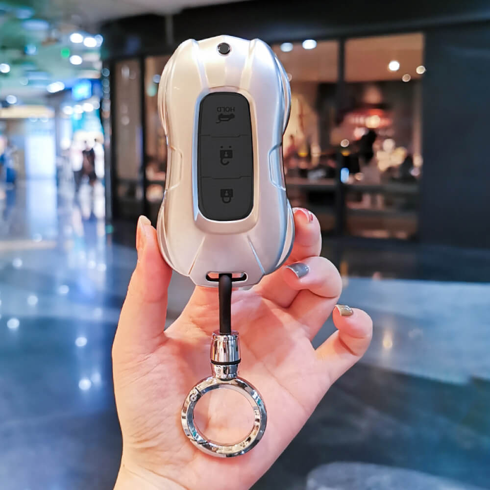 【日産】キーリング付きスポーツカー風メタリックキーケース 〔Bタイプ〕