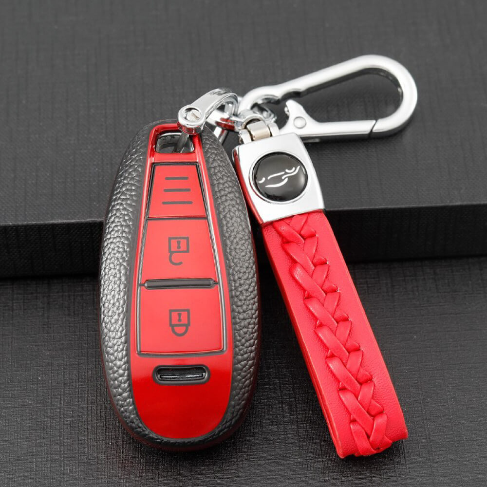 【スズキ】ストラップ&バックル付きTPUスマートキーケース〔Cタイプ〕