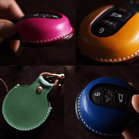 【MINI】カラフルクラフトレザーキーケース〔Aタイプ〕