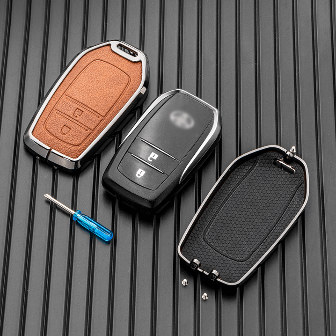 【トヨタ】レザーメタリックスマートキーケース〔Eタイプ〕