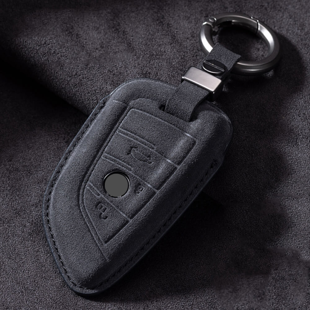 【BMW】キーリング付きスウェードキーケース〔Aタイプ〕