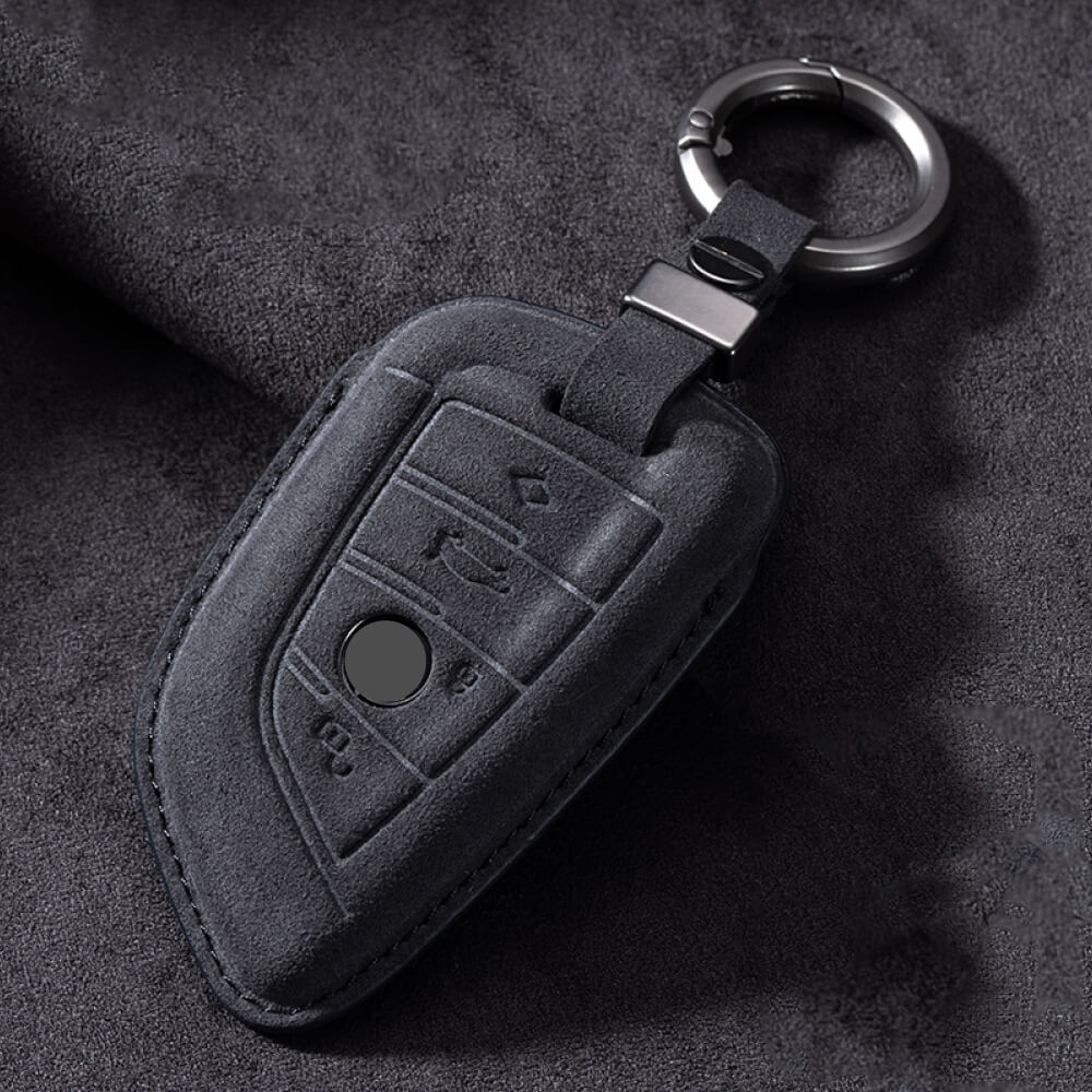 【BMW】キーリング付きスウェードキーケース〔Aタイプ〕