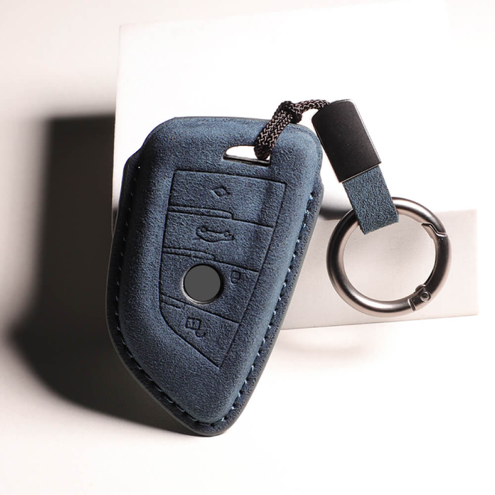 【BMW】キーリング付きスウェードキーケース〔Aタイプ〕