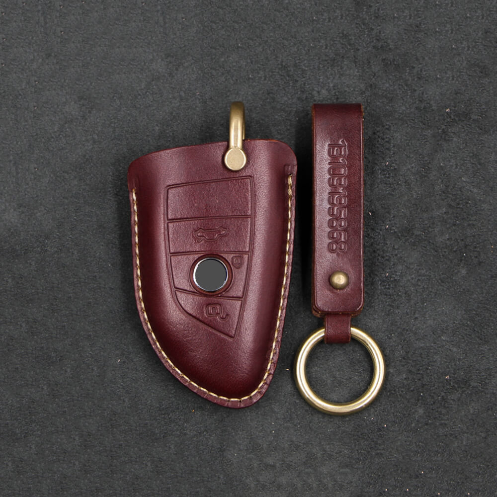 【BMW】ストラップ付きレザーキーケース〔Aタイプ〕