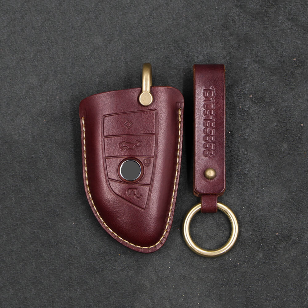 【BMW】ストラップ付きレザーキーケース〔Aタイプ〕