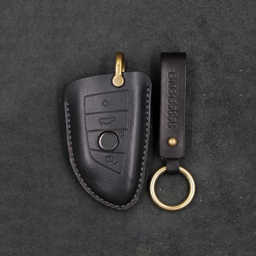 【BMW】ストラップ付きレザーキーケース〔Aタイプ〕