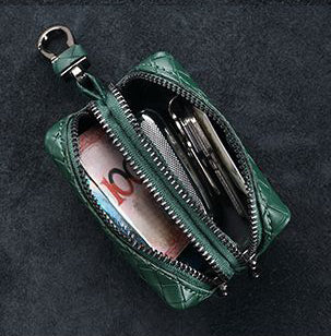 【全車種】ダブルチャックレザースマートキーケース