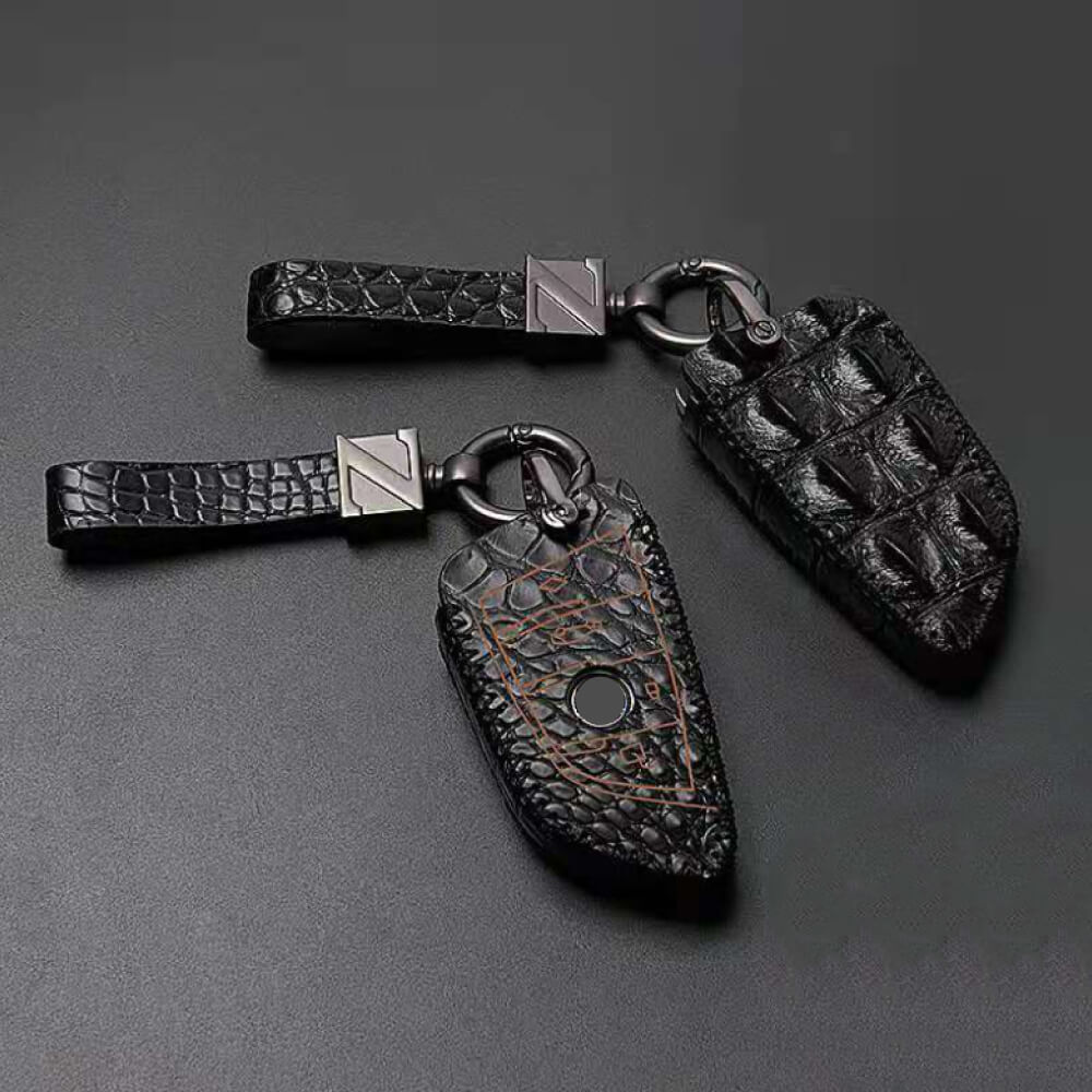 【BMW】ストラップ付きクロコデザインキーケース〔Aタイプ〕