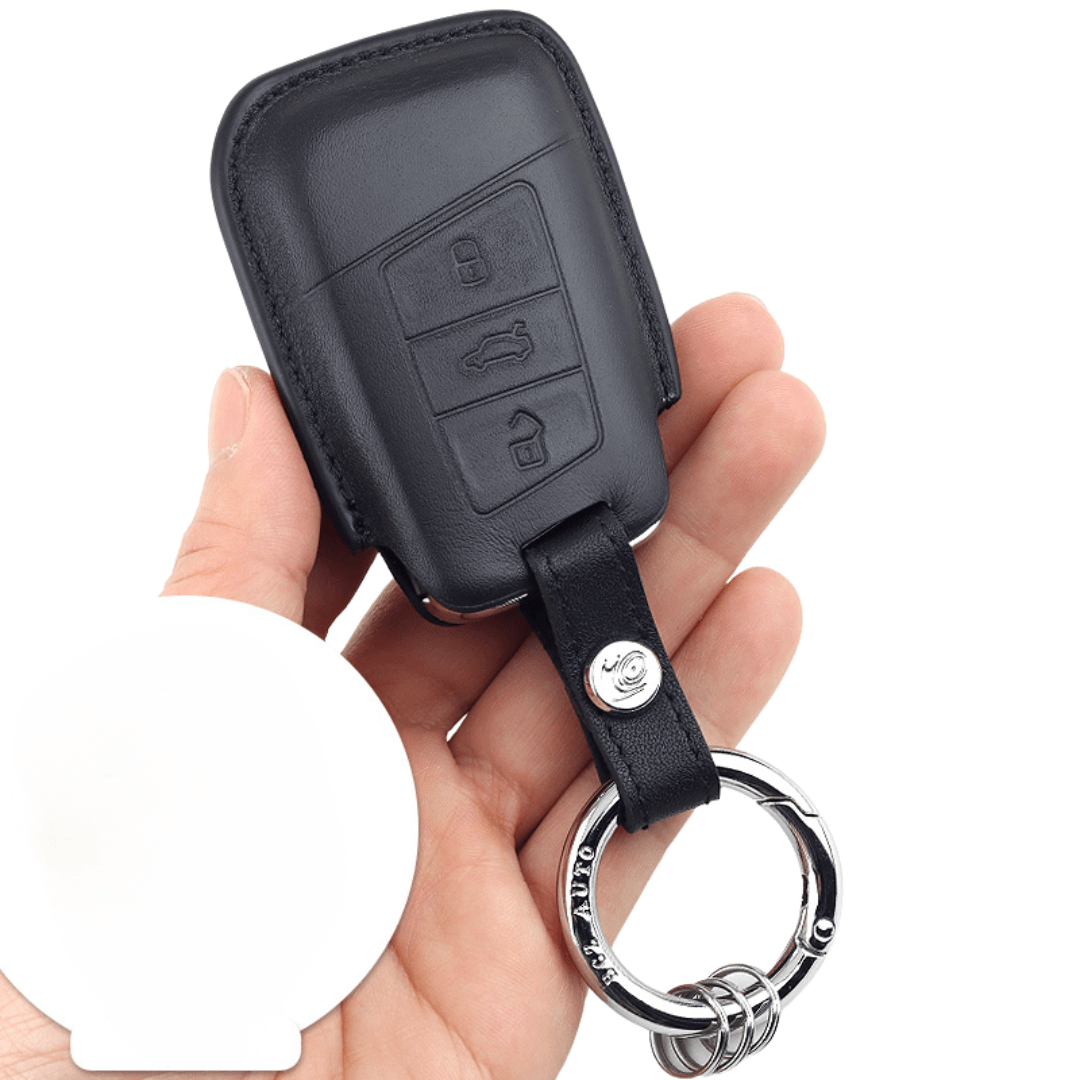 【フォルクスワーゲン】キーリング付きレザースマートキーケース Volkswagen〔Bタイプ〕