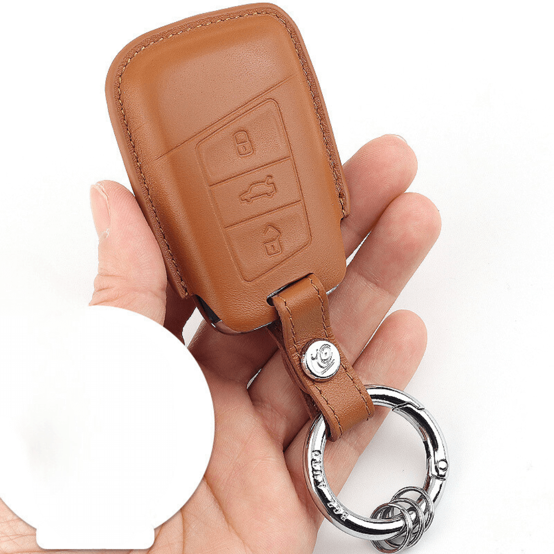 【フォルクスワーゲン】キーリング付きレザースマートキーケース Volkswagen〔Bタイプ〕