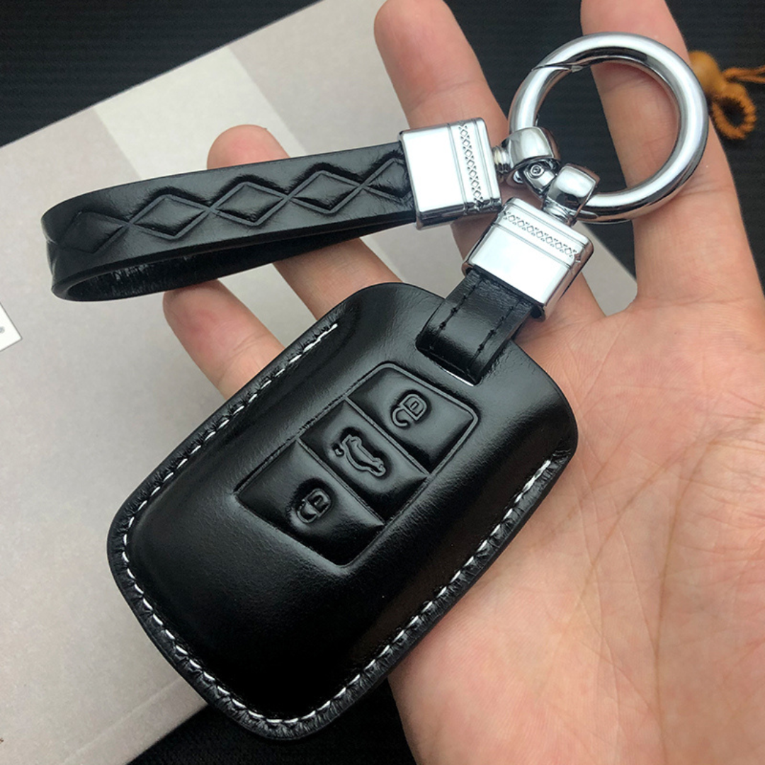 NEW【フォルクスワーゲン】キーリング・ストラップ付きレザースマートキーケース  Volkswagen〔Bタイプ〕