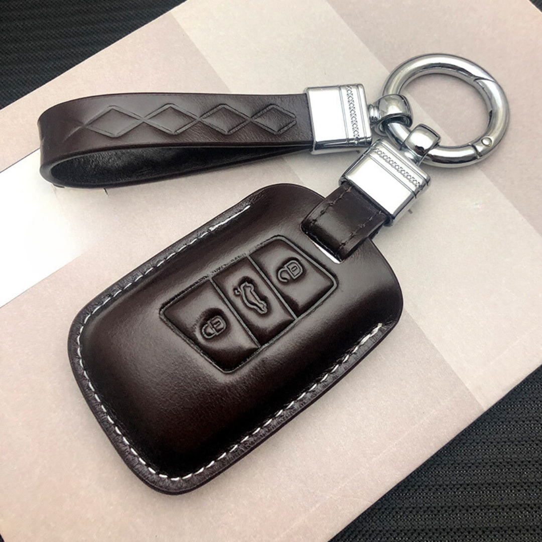 NEW【フォルクスワーゲン】キーリング・ストラップ付きレザースマートキーケース  Volkswagen〔Bタイプ〕