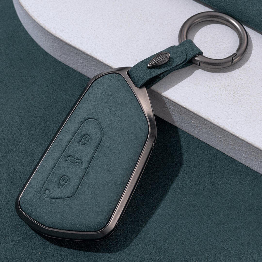 NEW【フォルクスワーゲン】キーリング付メタルバンパースウェードスマートキーケースVolkswagen［Cタイプ］