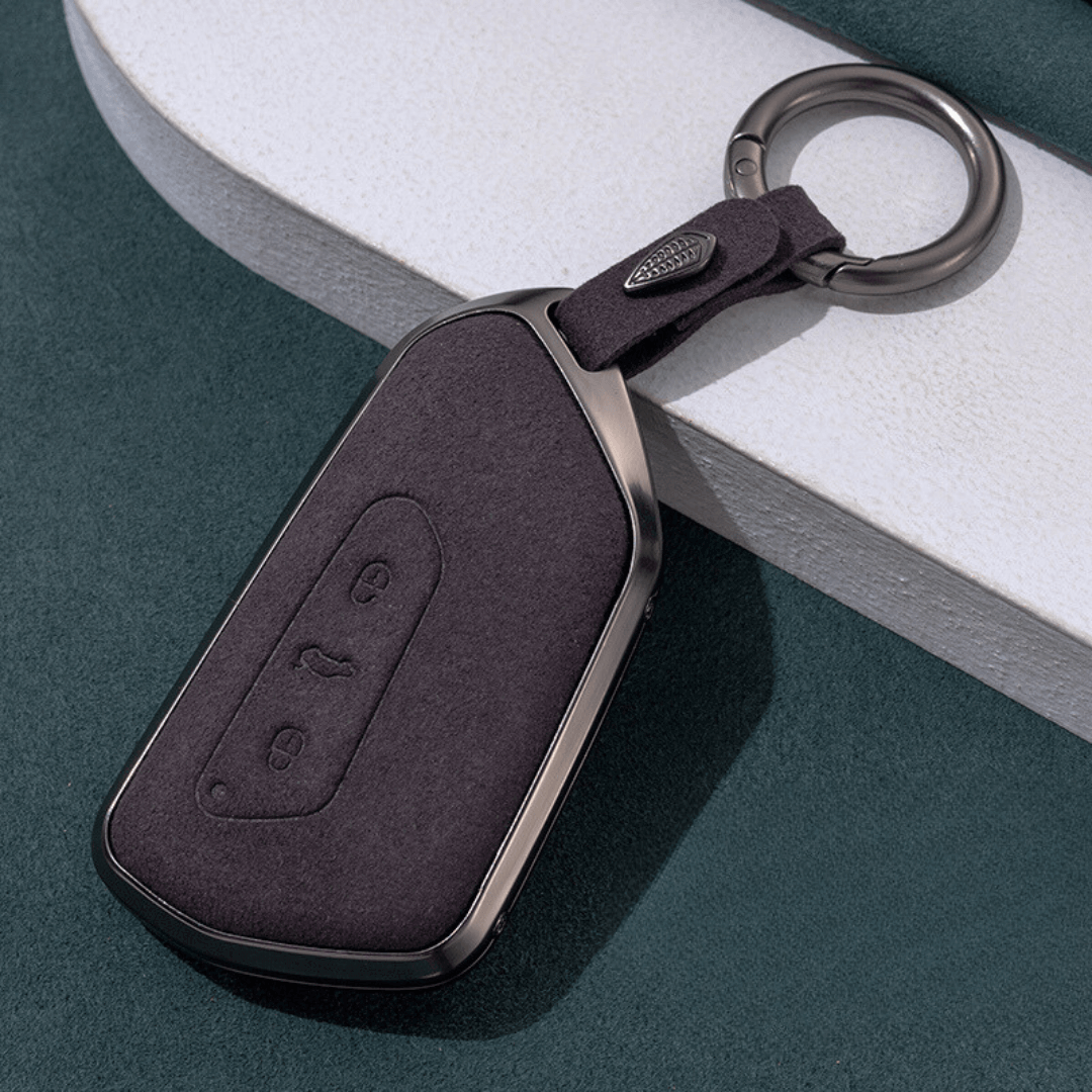 NEW【フォルクスワーゲン】キーリング付メタルバンパースウェードスマートキーケースVolkswagen［Cタイプ］