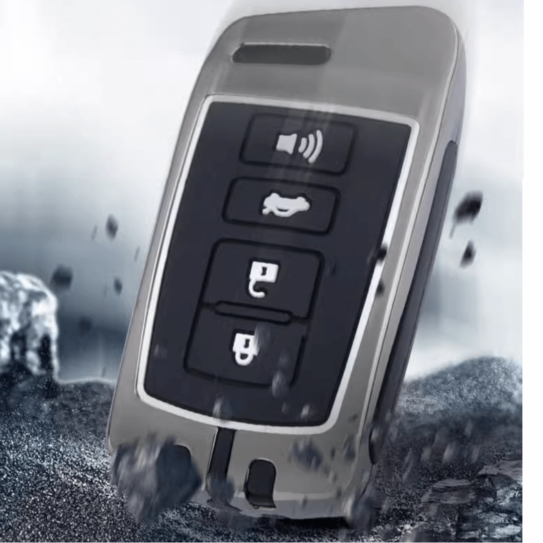 【トヨタ】スモーキーシルバーリングスマートキーケース〔Cタイプ〕