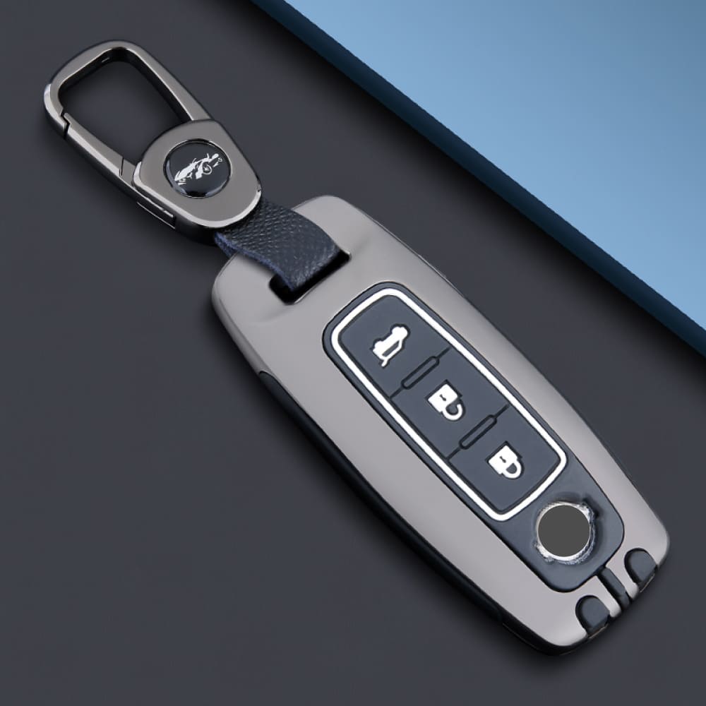 【日産】スモーキーシルバーバックルスマートキーケース〔Bタイプ〕