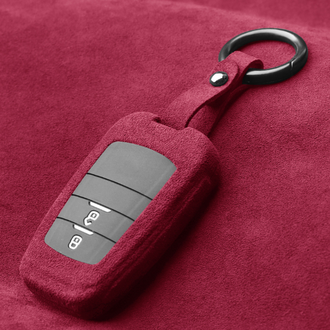 【トヨタ】キーリング付きスウェードスマートキーケース〔Fタイプ〕