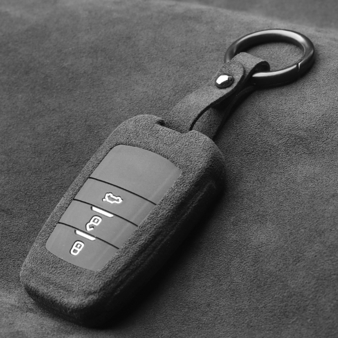 【トヨタ】キーリング付きスウェードスマートキーケース〔Fタイプ〕