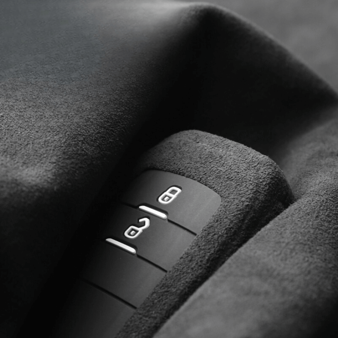 【トヨタ】キーリング付きスウェードスマートキーケース〔Fタイプ〕