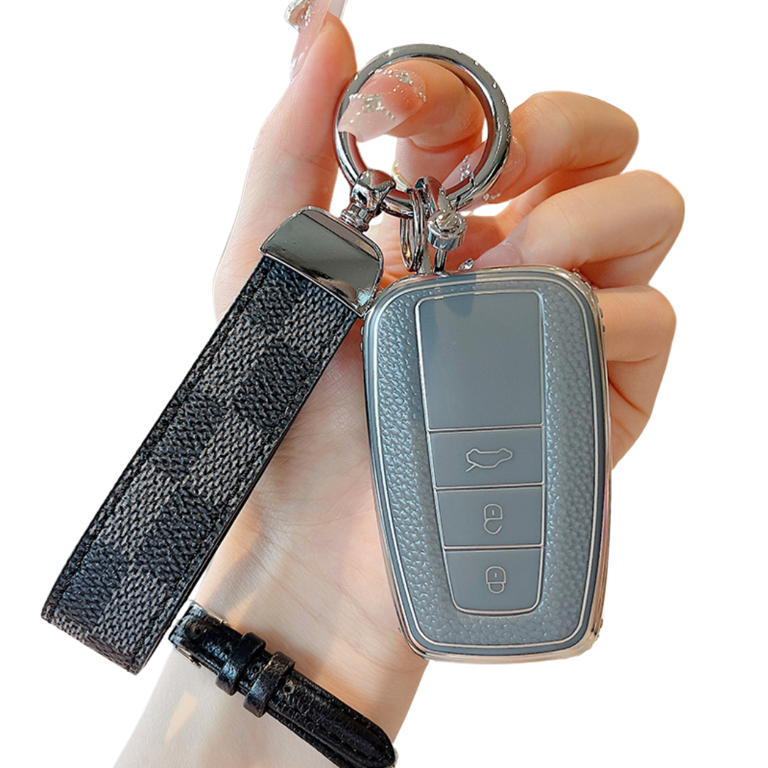 【トヨタ】チェックストラップスマートキーケース〔Fタイプ〕