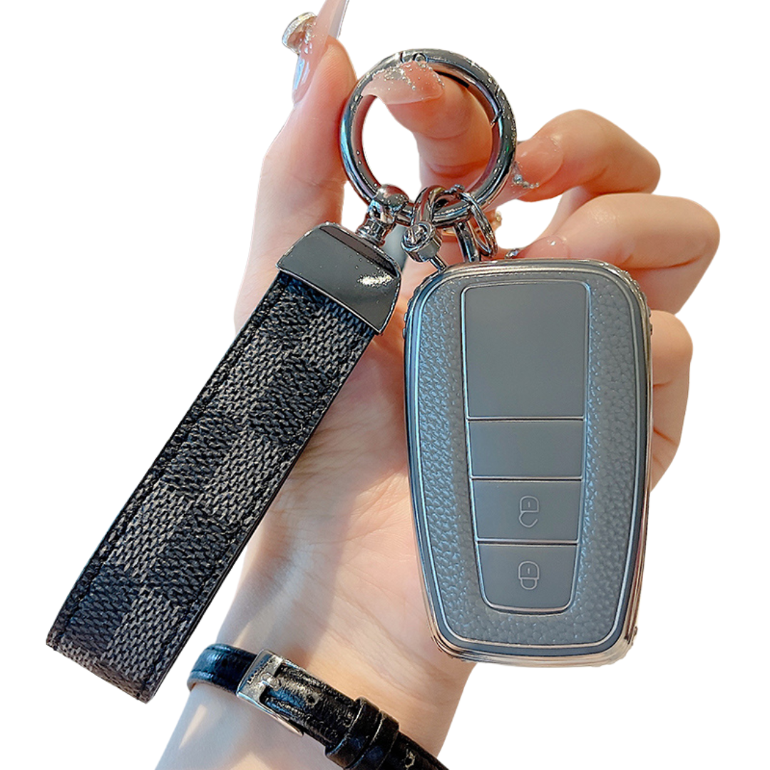 【トヨタ】チェックストラップスマートキーケース〔Fタイプ〕