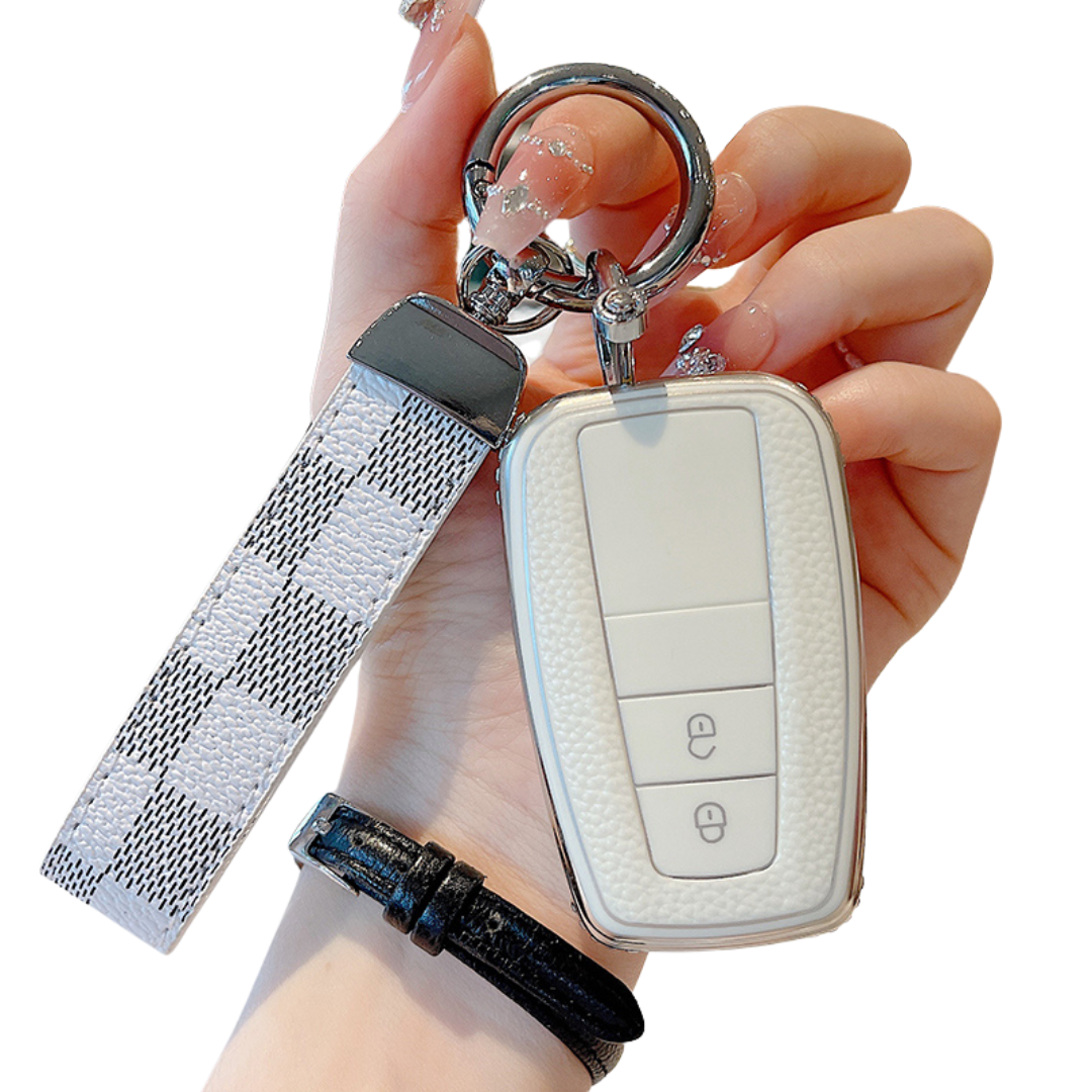 【トヨタ】チェックストラップスマートキーケース〔Fタイプ〕