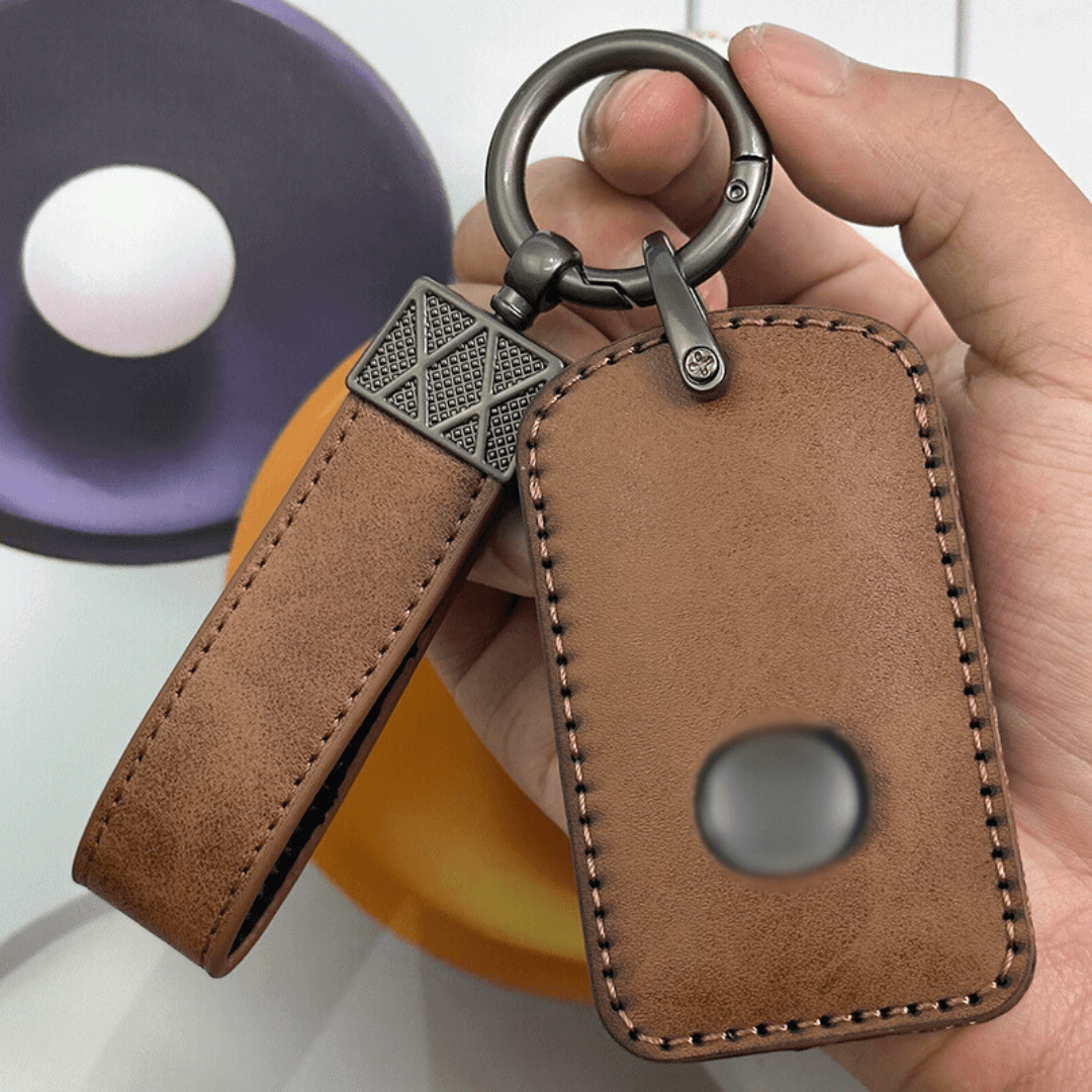 【マツダ】キーリング付き収納型レザーキーケース 〔Bタイプ〕