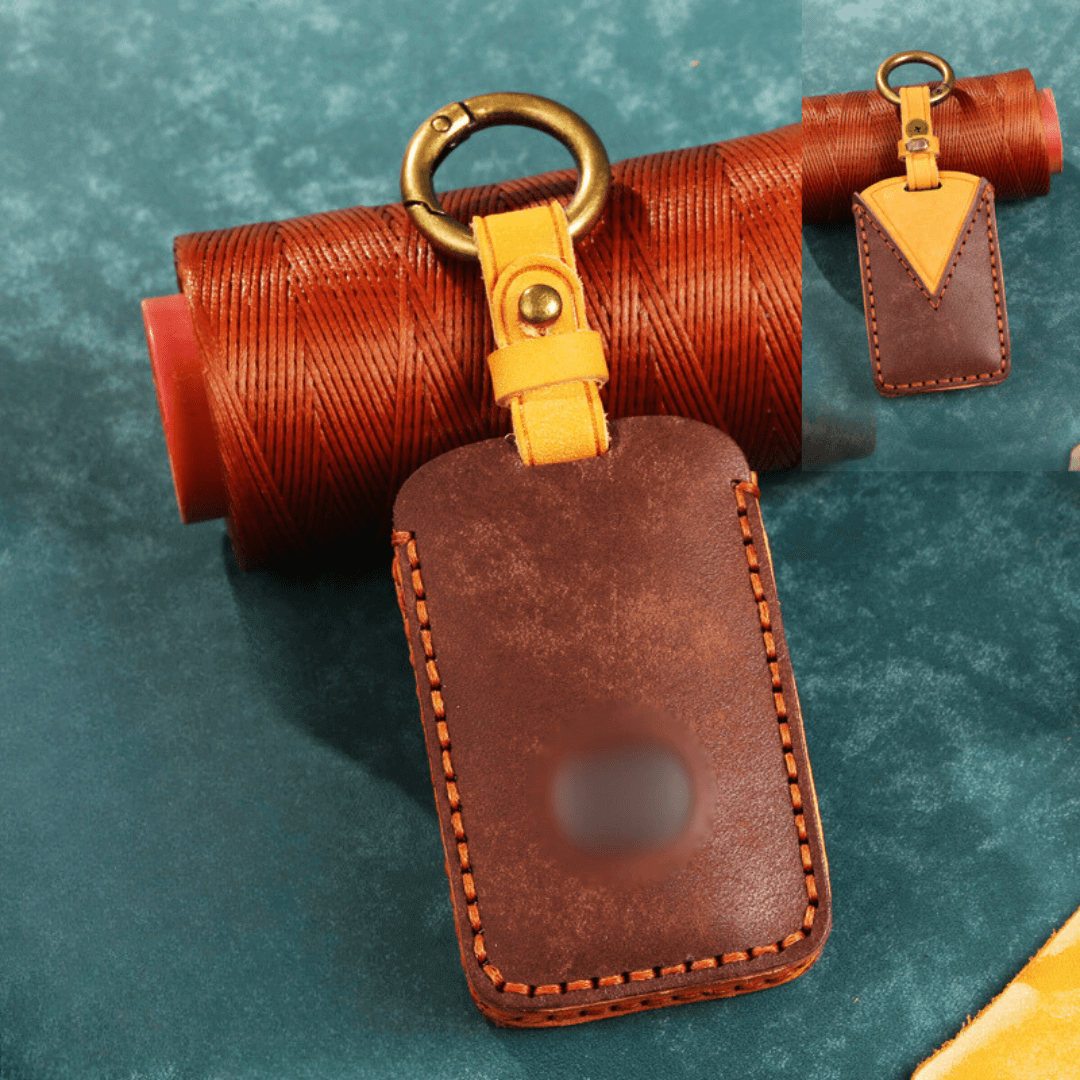 【マツダ】収納型レザースマートキーケース キーリング付き 〔Bタイプ〕