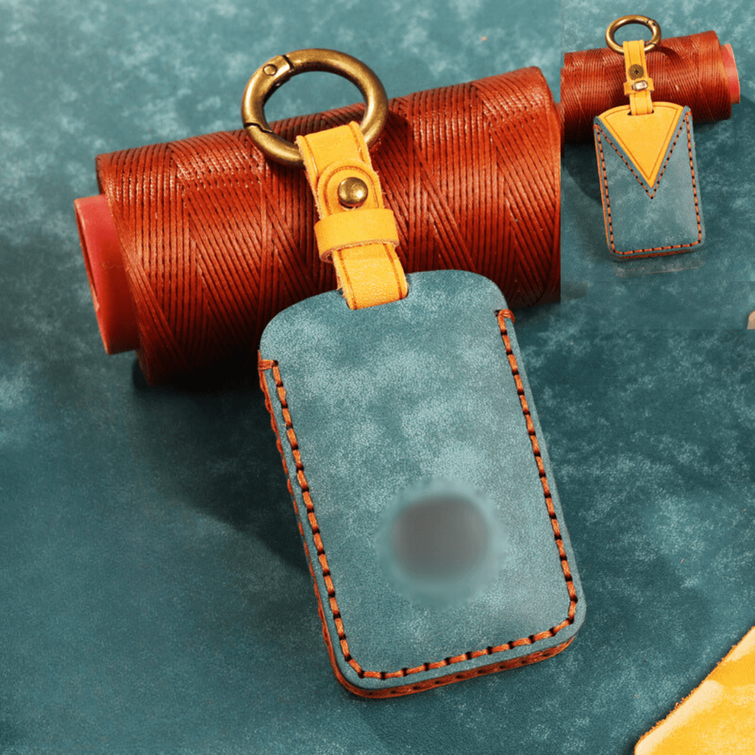 【マツダ】収納型レザースマートキーケース キーリング付き 〔Bタイプ〕