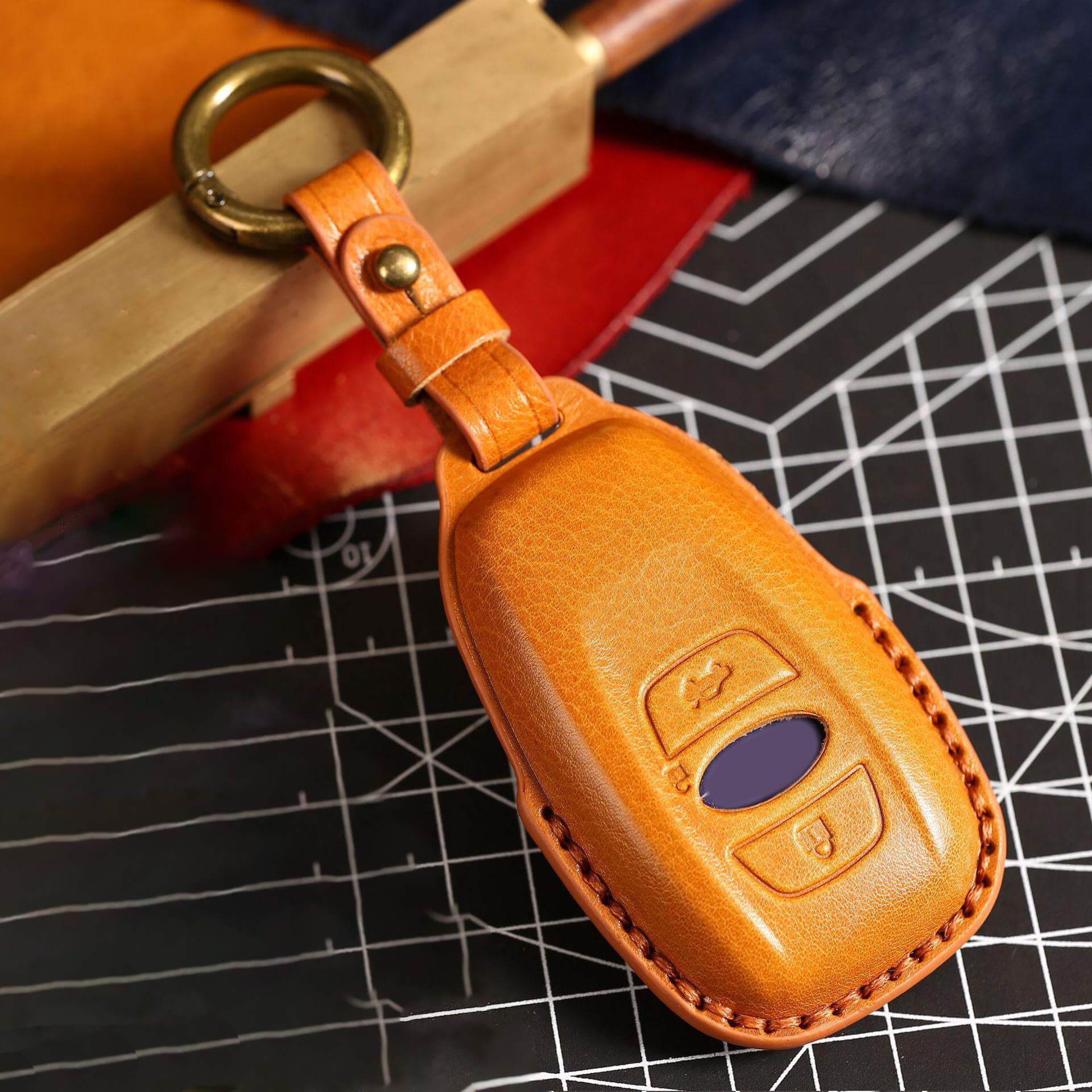 【スバル】キーリング付きレザースマートキーケース〔Bタイプ〕