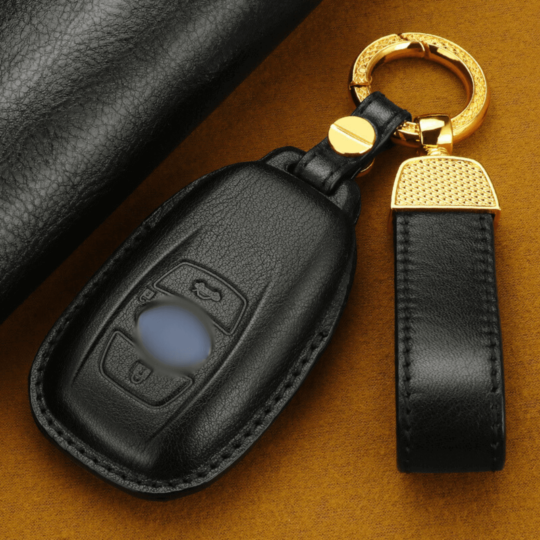 【スバル】キーリング・ストラップ付きレザースマートキーケース〔Bタイプ〕