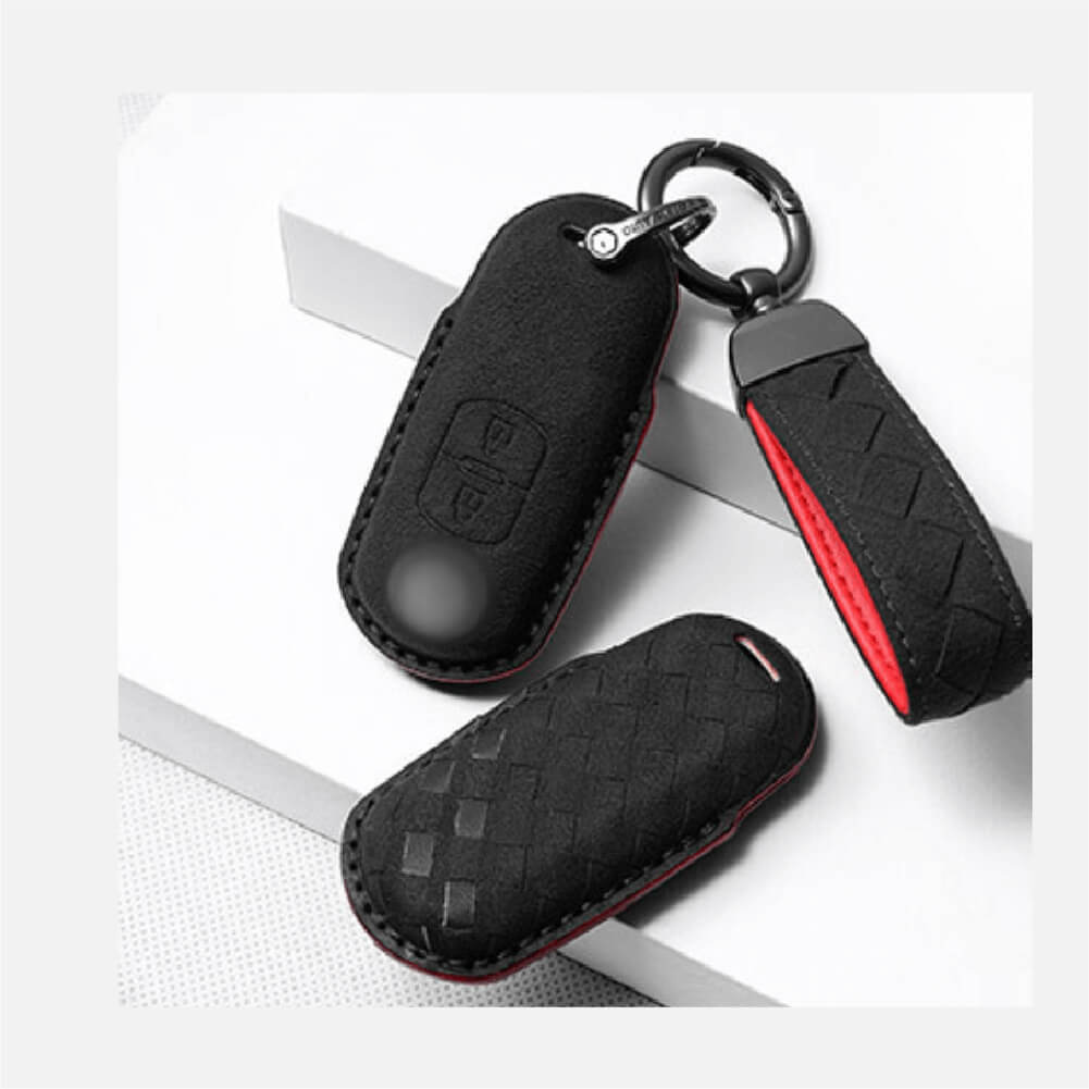 【マツダ】スウェードスマートキーケース ストラップ付き〔Aタイプ〕