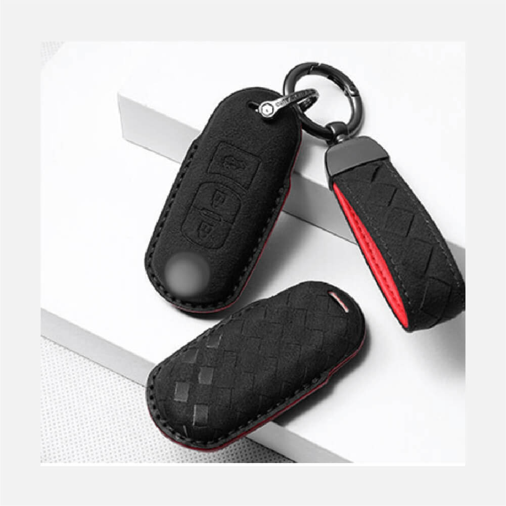 【マツダ】スウェードスマートキーケース ストラップ付き〔Aタイプ〕