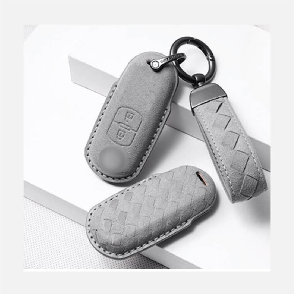 【マツダ】スウェードスマートキーケース ストラップ付き〔Aタイプ〕