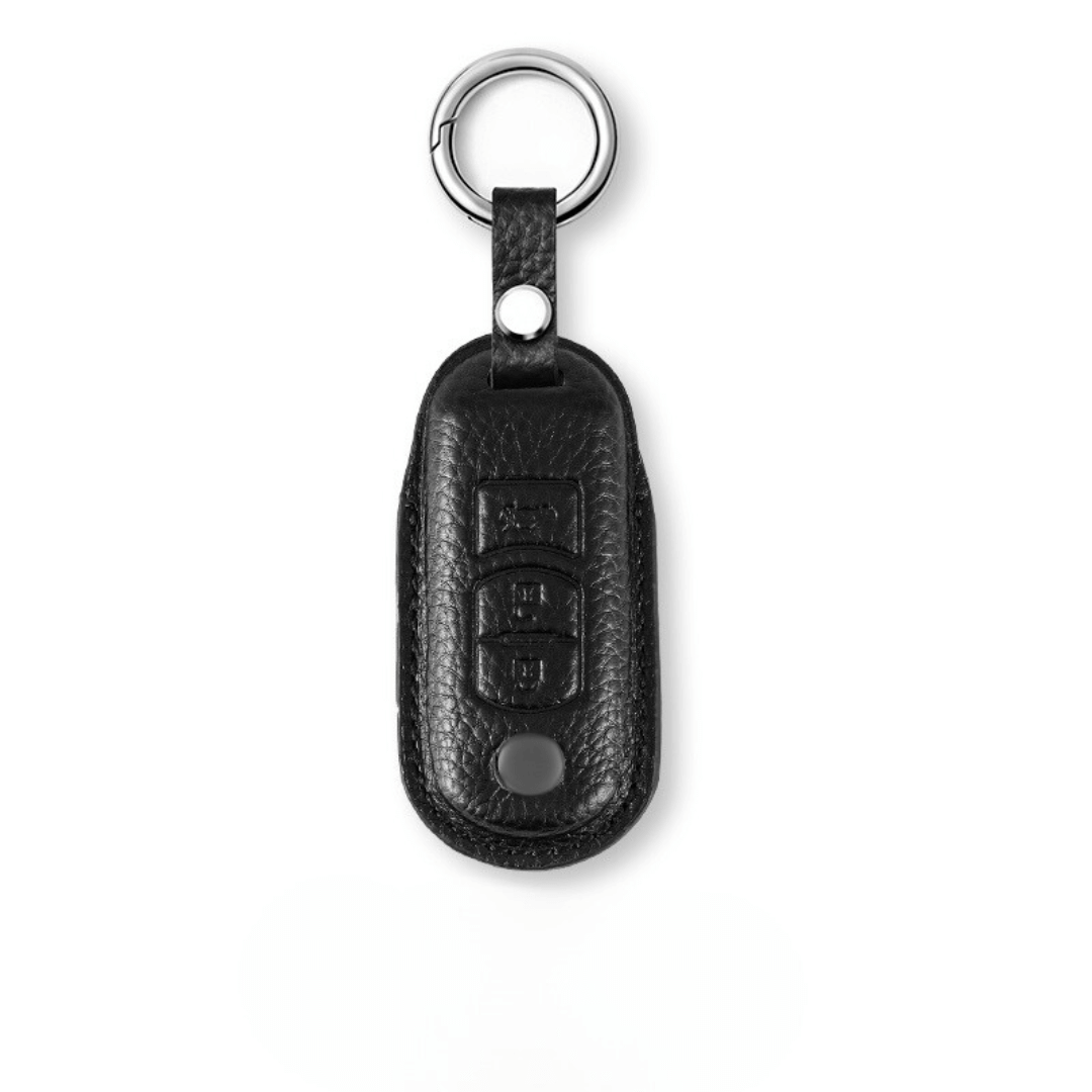 【マツダ】レザースマートキーケース キーリング付き〔Aタイプ〕