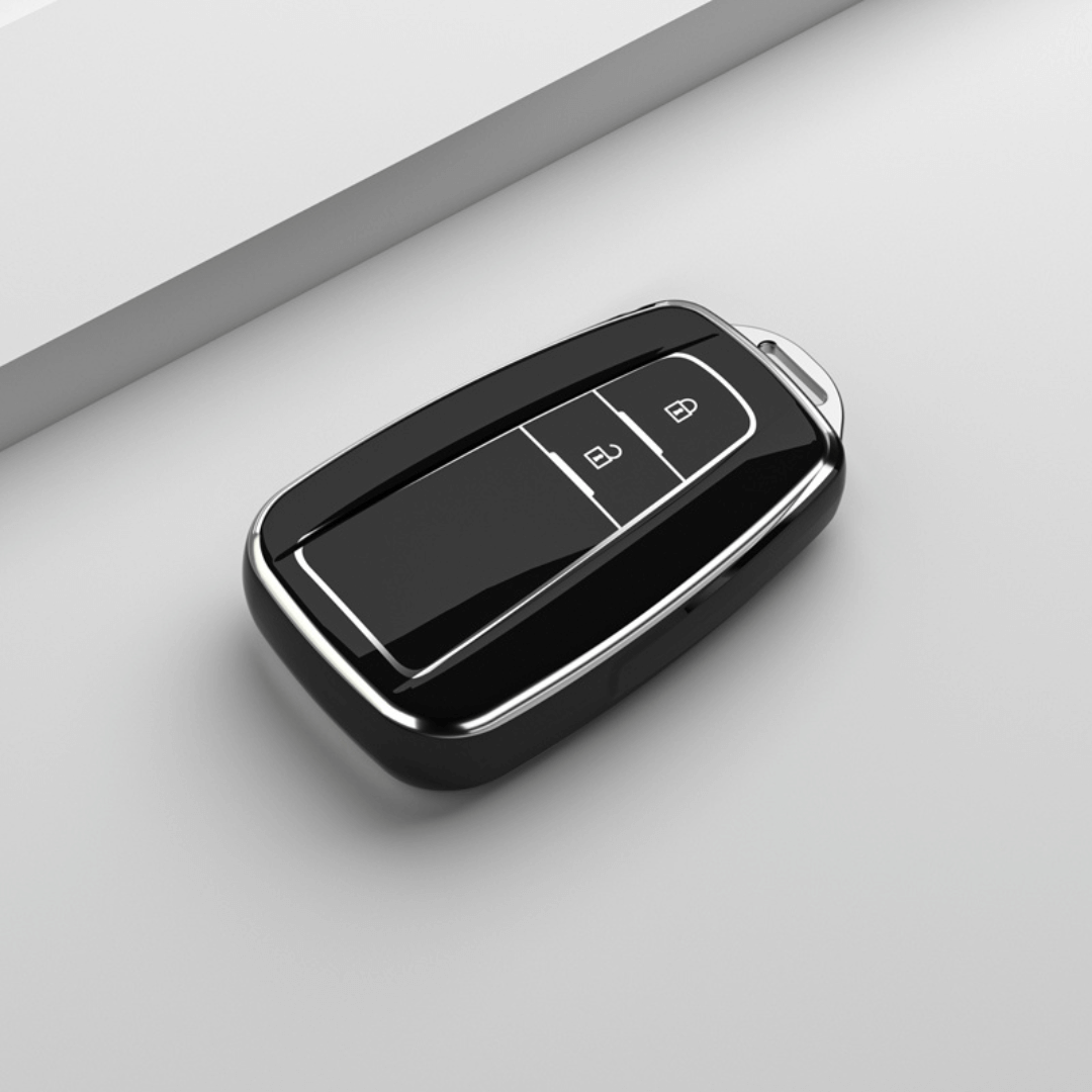 【トヨタ】クローム調フレームTPUスマートキーケース〔Fタイプ〕