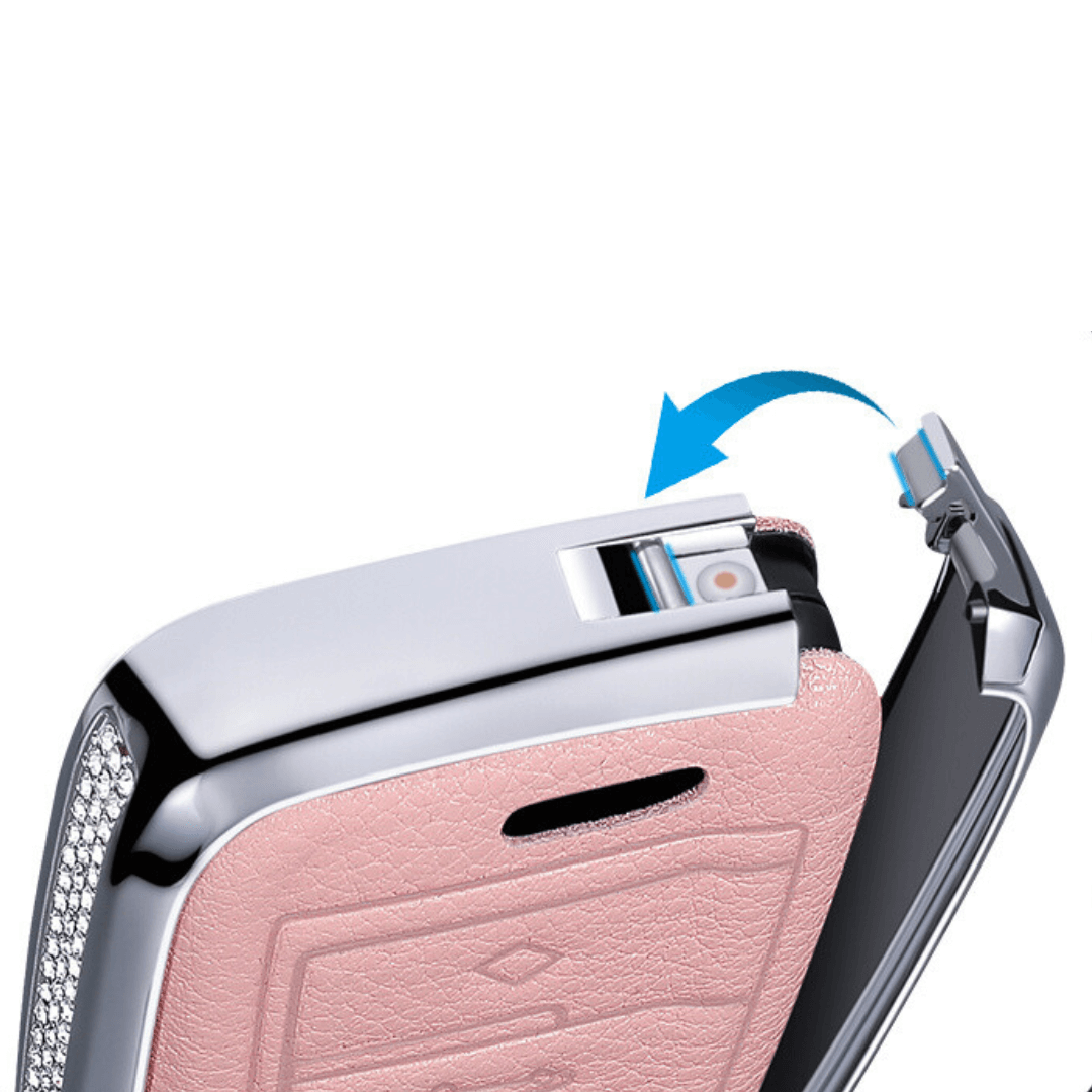 【トヨタ】ストラップ付きサイドビジュー&レザースマートキーケース〔Eタイプ〕