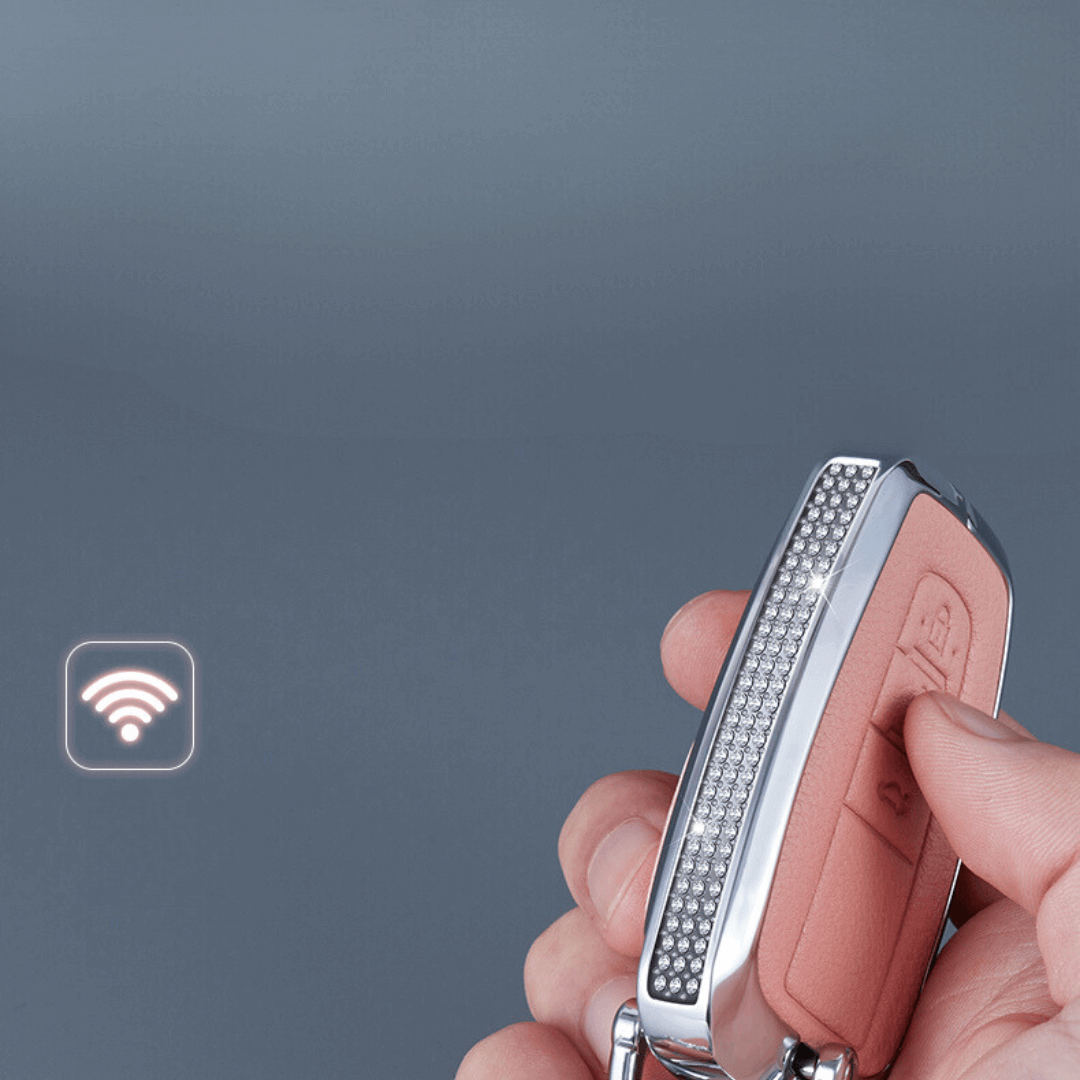 【トヨタ】ストラップ付きサイドビジュー&レザースマートキーケース〔Fタイプ〕